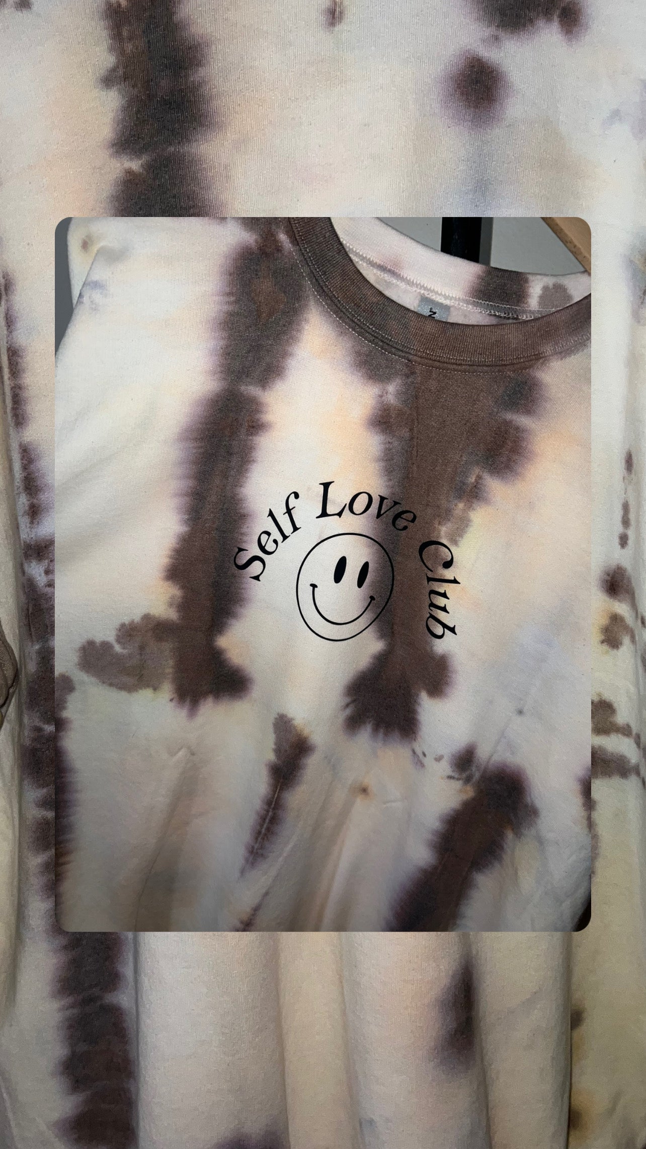 Self Love Tie Dye Custom Sweater Size L